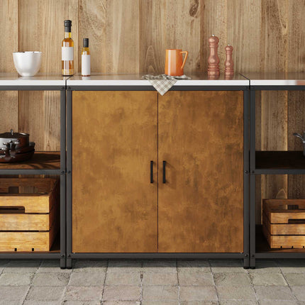 Køkken opbevaringsskab HATTEM Rusten 90 x 50 x 92 cm Stål