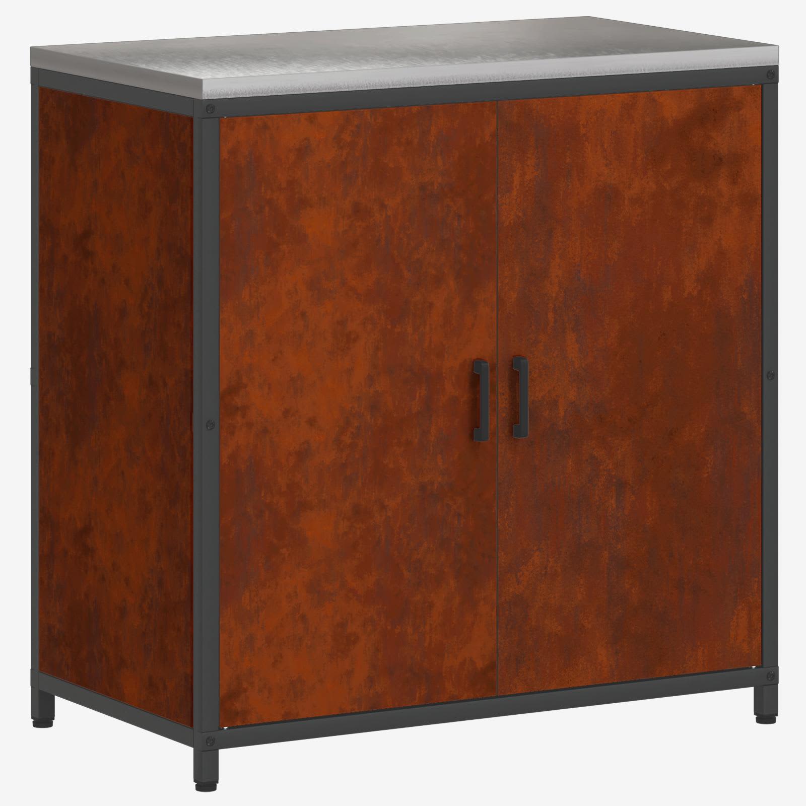 Køkkenopbevaring HATTEM Rusten 90 x 50 x 92 cm Stål