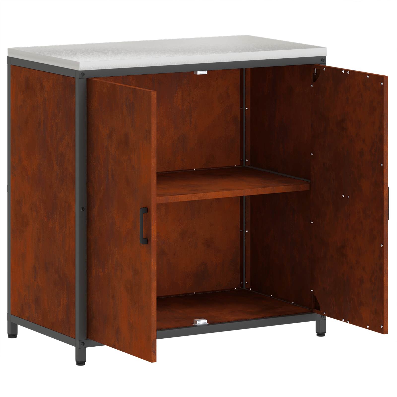 Køkkenopbevaring HATTEM Rusten 90 x 50 x 92 cm Stål
