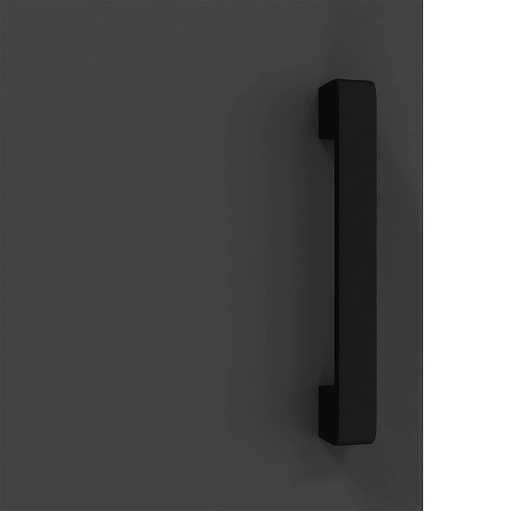 Køkkenopbevaring med hylde med dør Sort 60 x 50 x 92 cm Stål