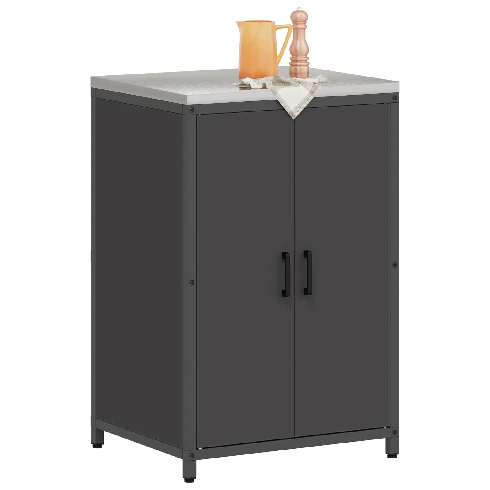 Køkkenopbevaring HATTEM Sort 60 x 50 x 92 cm Stål