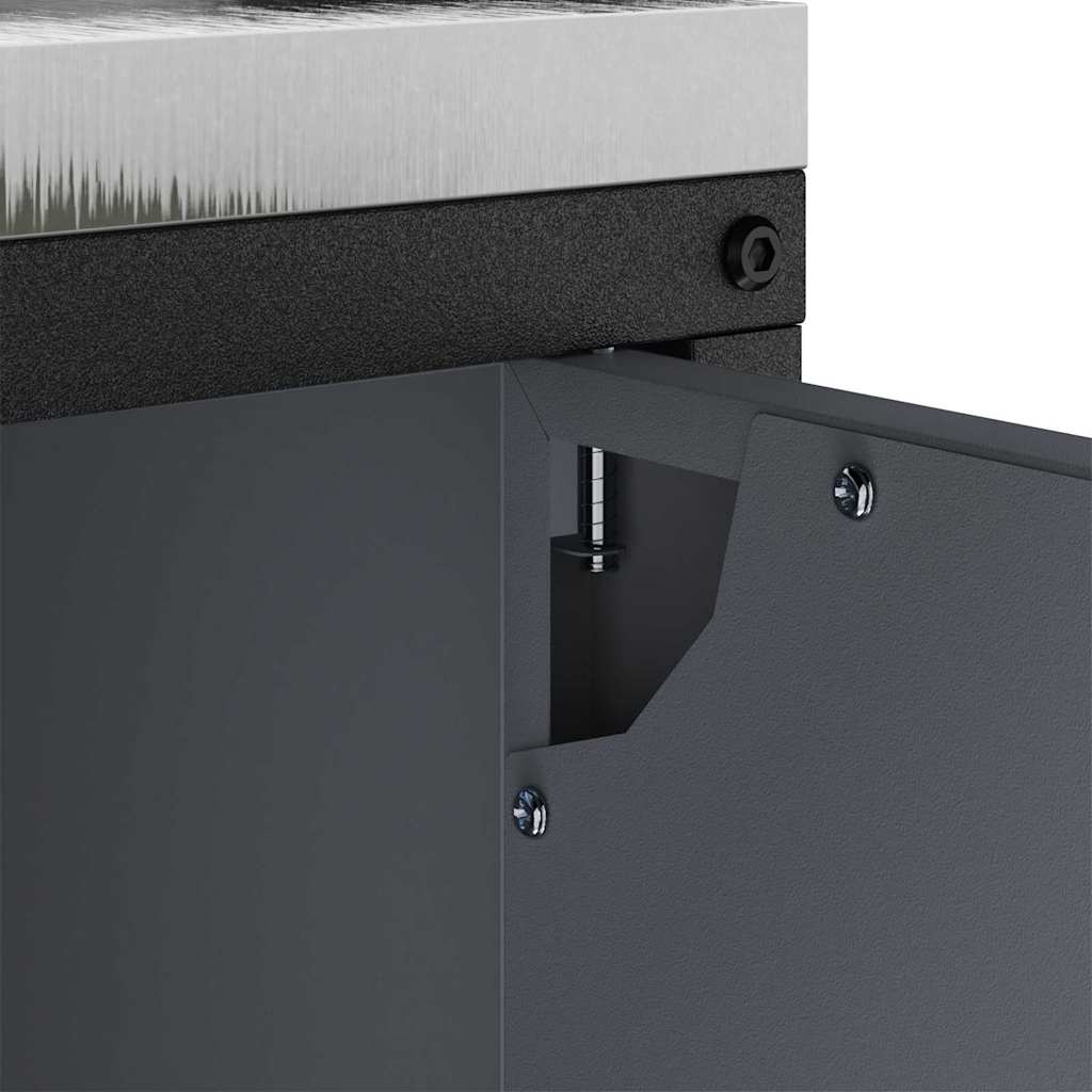 Køkkenopbevaring med hylde Antracit 60 x 50 x 92 cm Stål