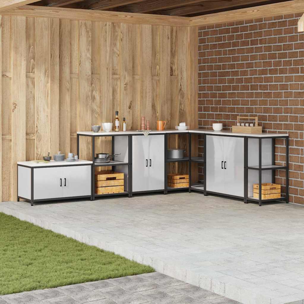 Køkkenopbevaring med hylde med dør Sølv 60 x 50 x 92 cm Stål