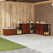 Køkkenopbevaring HATTEM Rusten 60 x 50 x 92 cm Stål