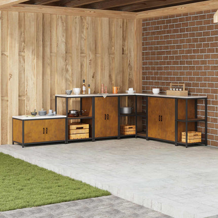 Køkken opbevaringsskab HATTEM Rusten 60 x 50 x 92 cm Stål