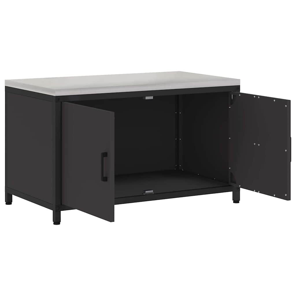 Køkkenopbevaring HATTEM Sort 90 x 50 x 53 cm Stål