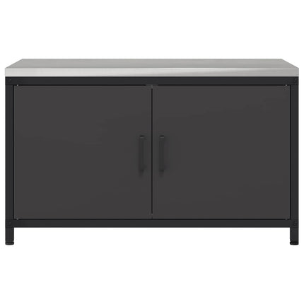Køkken opbevaringsskab HATTEM Sort 90 x 50 x 53 cm Stål