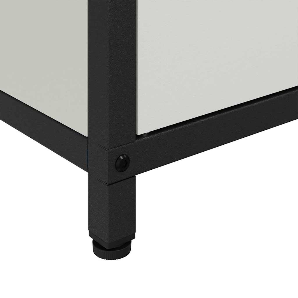 Køkkenopbevaring med hylde med dør Hvid 60 x 50 x 92 cm Stål