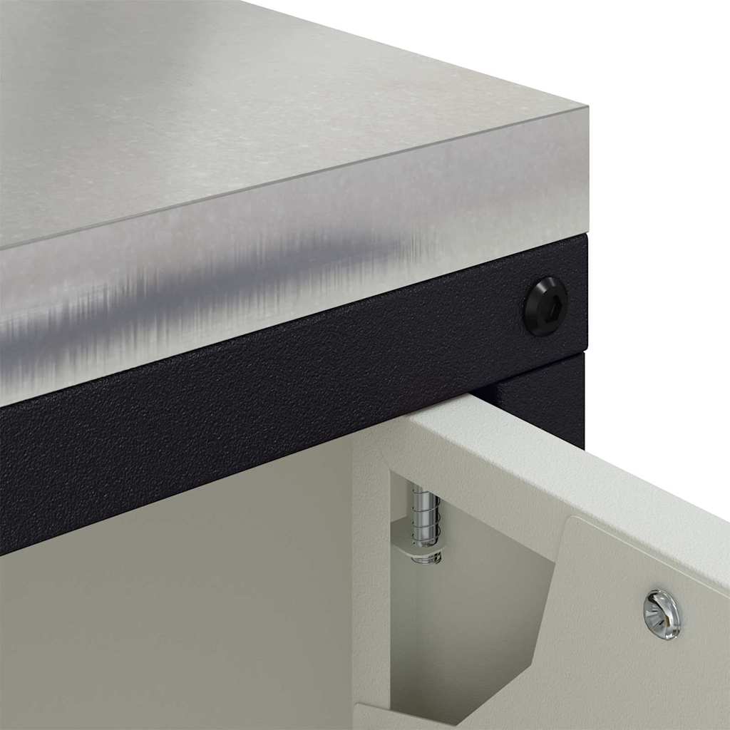 Køkkenopbevaring med hylde med dør Hvid 60 x 50 x 92 cm Stål