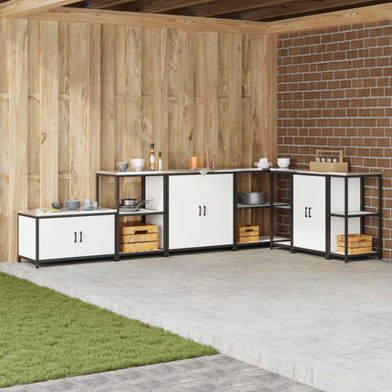 Køkken opbevaringsskab HATTEM Hvid 90 x 50 x 53 cm Stål