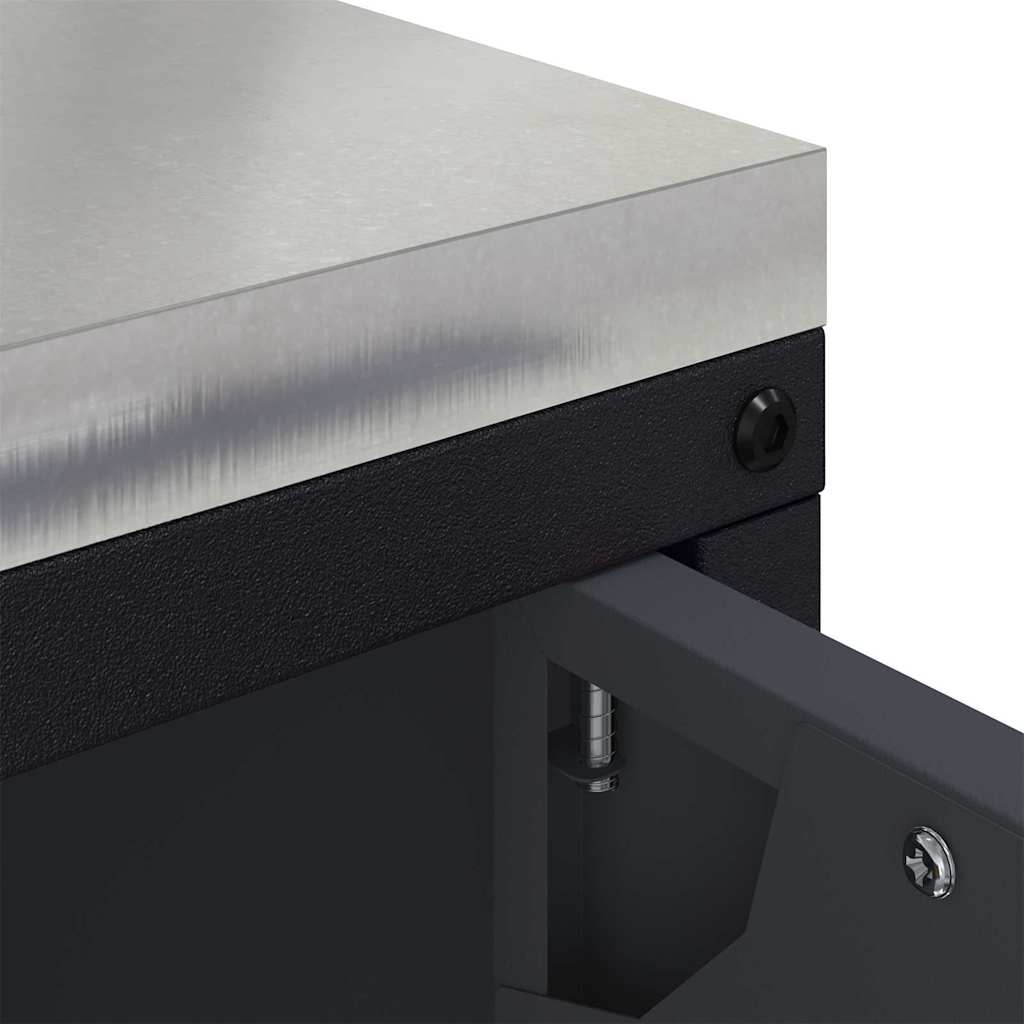 Køkkenopbevaring med hylde Antracit 60 x 50 x 92 cm Stål