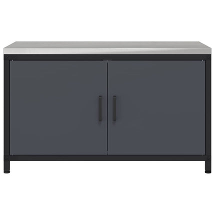 Køkken opbevaringsskab HATTEM Antracit 90 x 50 x 53 cm Stål