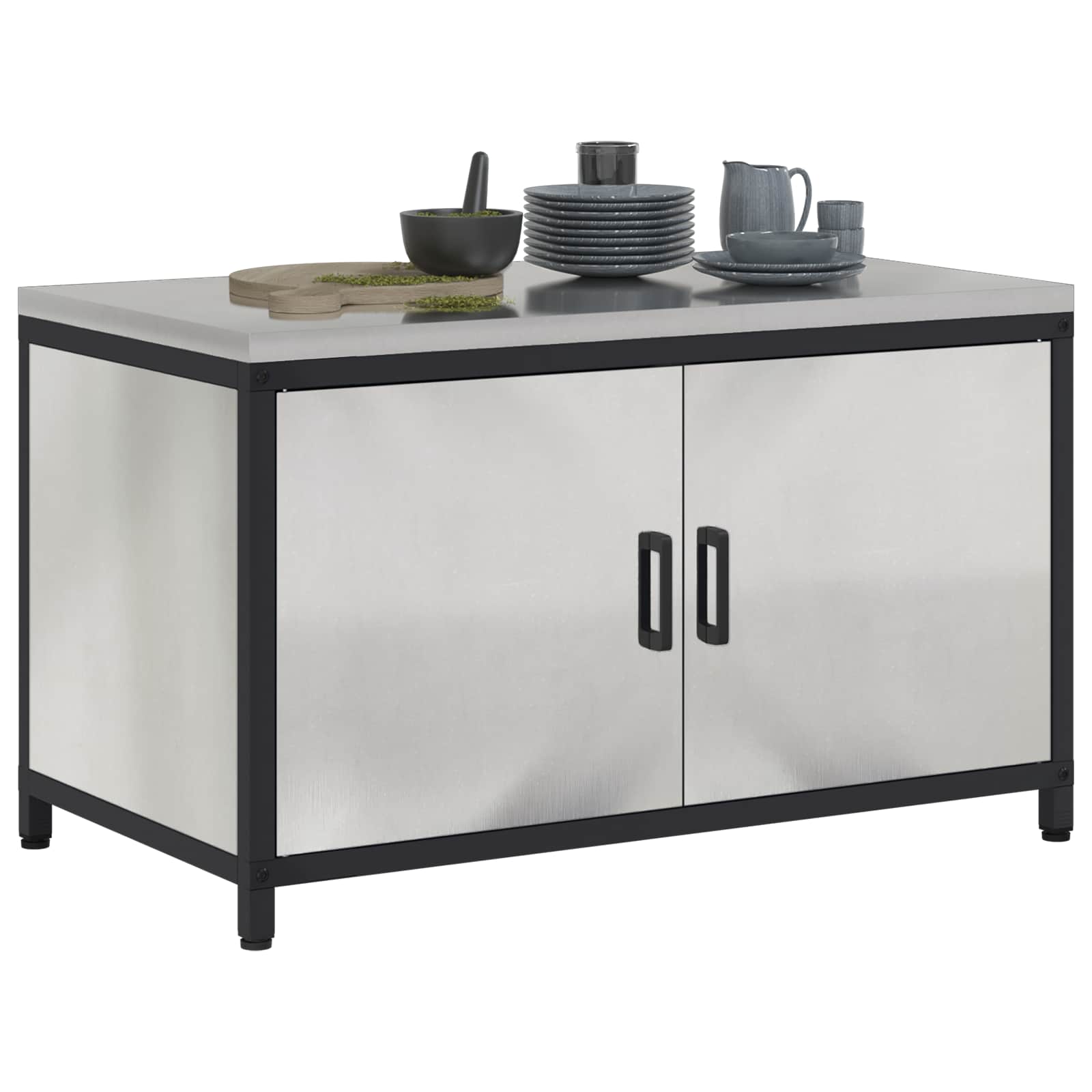 Køkkenopbevaring HATTEM Sølv 90 x 50 x 53 cm Stål