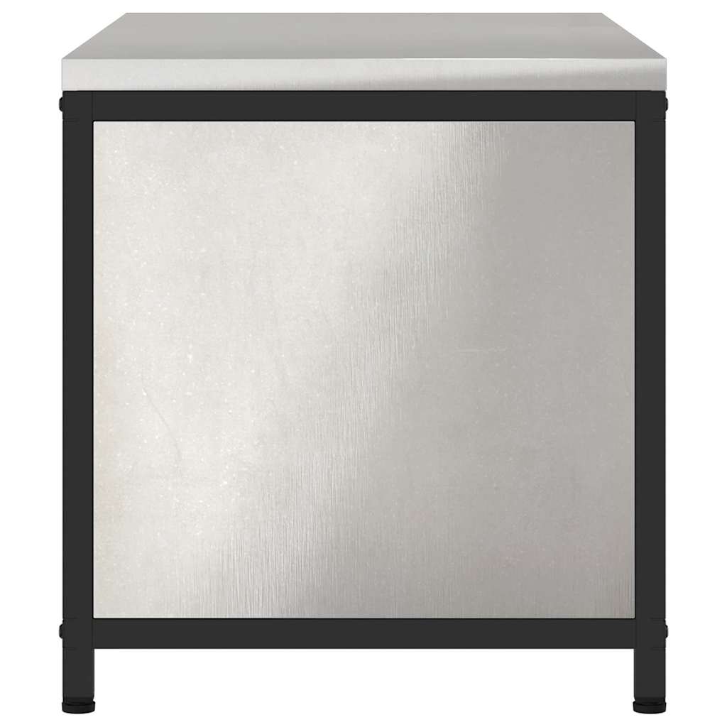 Køkkenopbevaring med hylde med dør Sølv 60 x 50 x 92 cm Stål