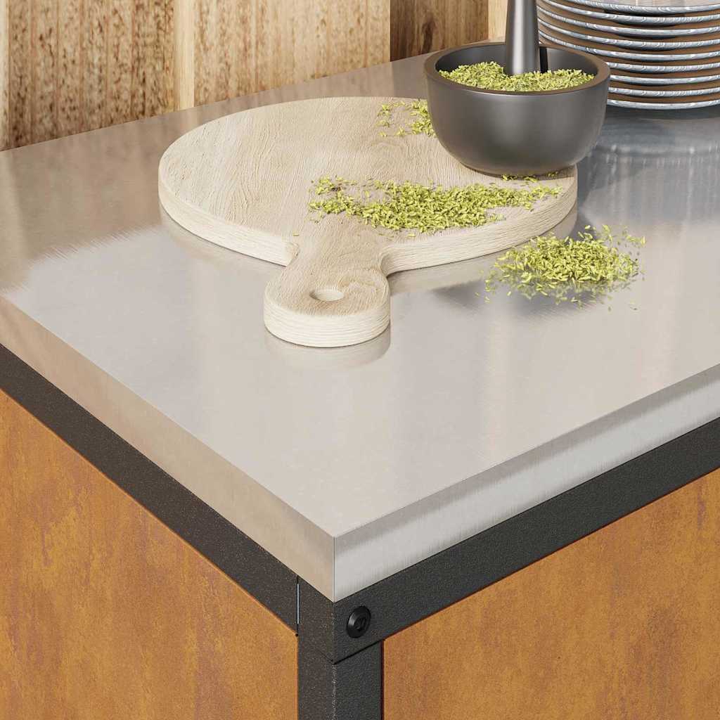 Køkkenopbevaring med hylde med dør Rusten 60 x 50 x 92 cm Stål