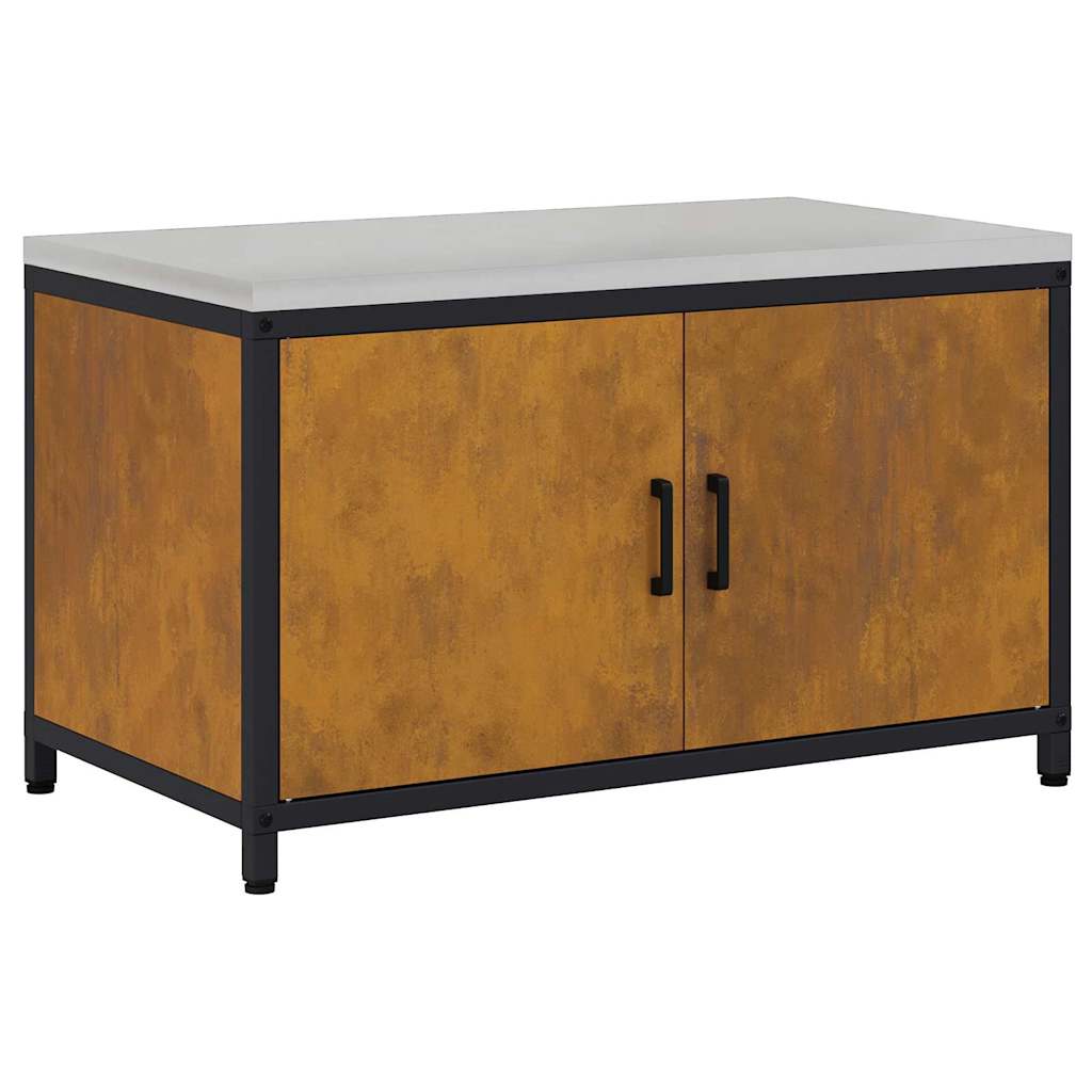 Køkkenopbevaring med hylde med dør Rusten 60 x 50 x 92 cm Stål