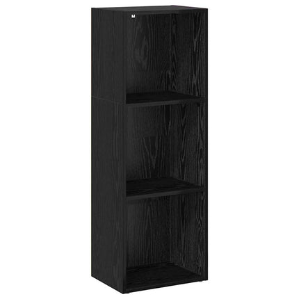 Bogreol 3 niveauer 40 x 30 x 114 cm Konstrueret træ Sort eg