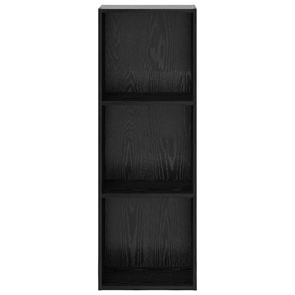 Bogreol 3 niveauer 40 x 30 x 114 cm Konstrueret træ Sort eg