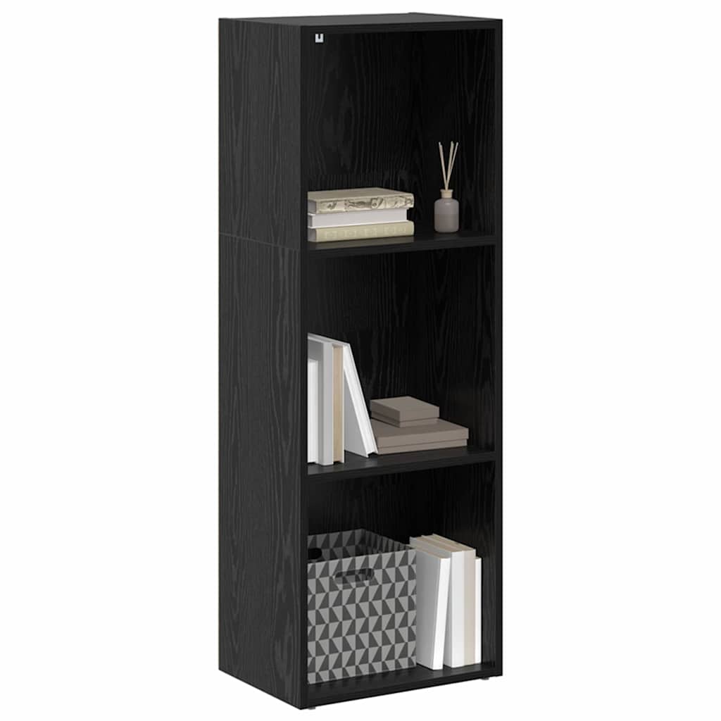 Bogreol Sort eg 40 x 30 x 114 cm Konstrueret træ billede