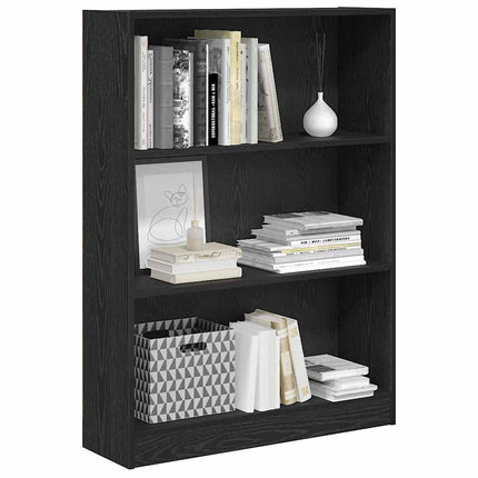 Bogreol Sort eg 80 x 24 x 109 cm Konstrueret træ