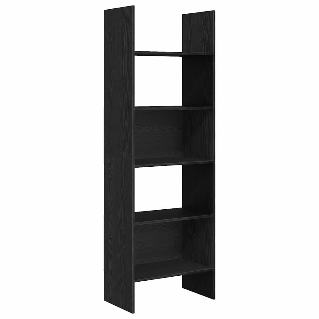 Bogskab Sort eg 60 x 35 x 180 cm Konstrueret træ