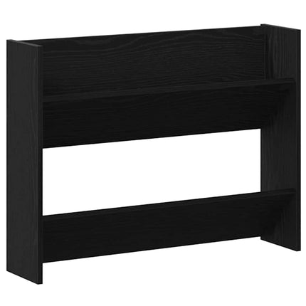 Sko skab 82 x 18 x 60 cm Konstrueret træ Sort eg