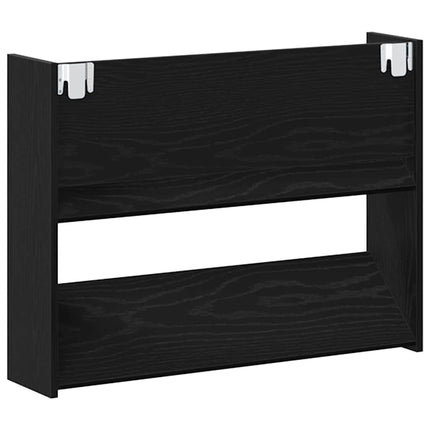 Sko skab 2 stk. 83 x 18 x 60 cm Konstrueret træ Sort eg