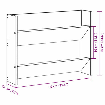 Sko skab 2 stk. 83 x 18 x 60 cm Konstrueret træ Sort eg