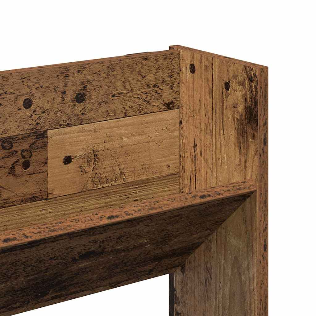 Vægsko skabe med hylde Vægmonteret Gammelt træ Konstrueret træ