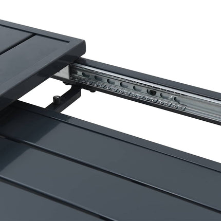 Udendørs middagsbord Foldbar Antracit 210 x 90 x 73 cm Stål