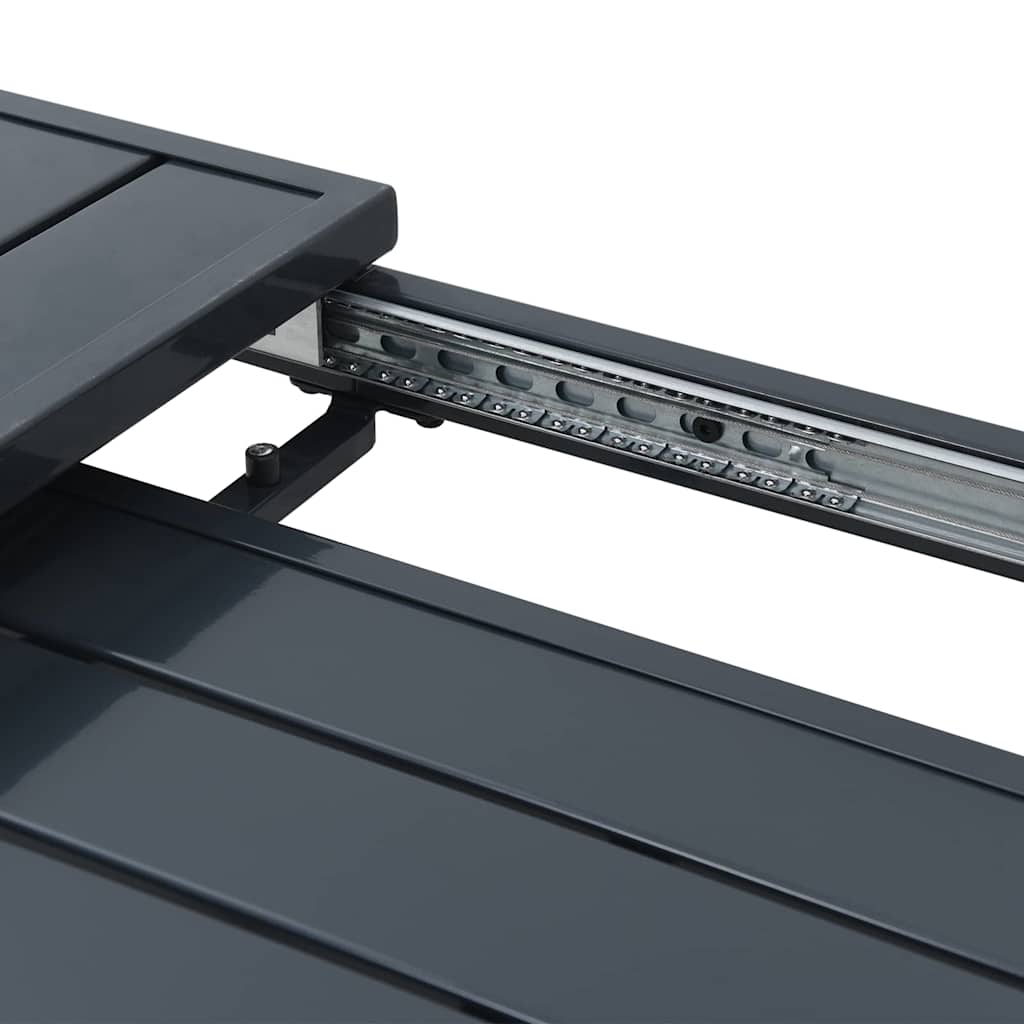 Udendørs middagsbord 2 pcs Antracit 210 x 90 x 73 cm Stål