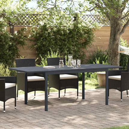 Udendørs middagsbord Foldbar Antracit 210 x 90 x 73 cm Stål