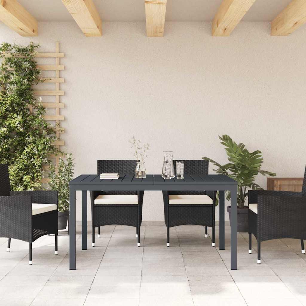 Udendørs middagsbord 2 pcs Antracit 210 x 90 x 73 cm Stål