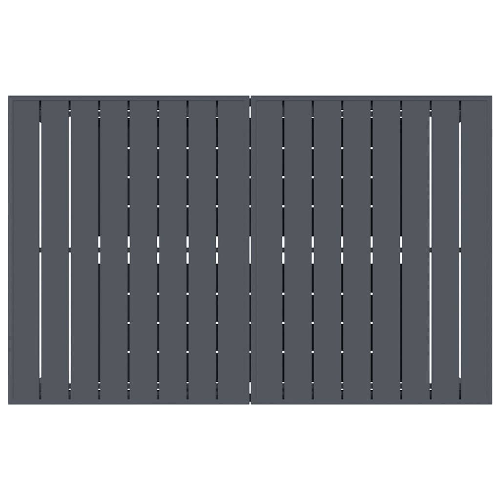 Udendørs middagsbord 2 pcs Antracit 210 x 90 x 73 cm Stål