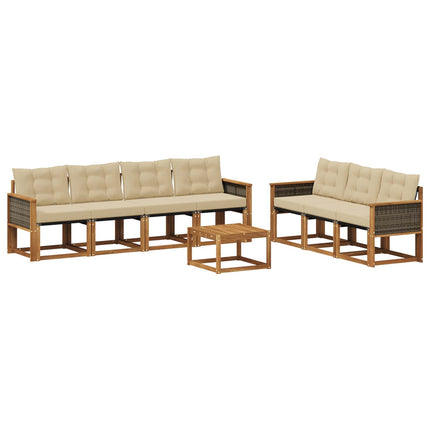Udendørs sofagruppe 8 stk. Naturlig og Beige