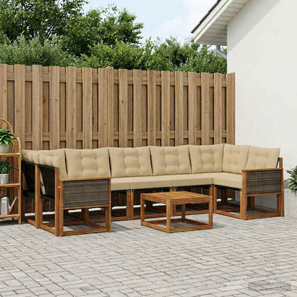 Udendørs sofagruppe 8 stk. Naturlig og Beige