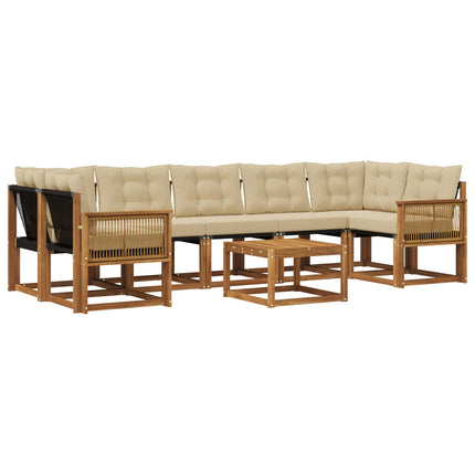 Udendørs sofagruppe 8 stk. Naturlig og Beige