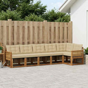 Udendørs sofagruppe 6 pcs Naturlig og Beige