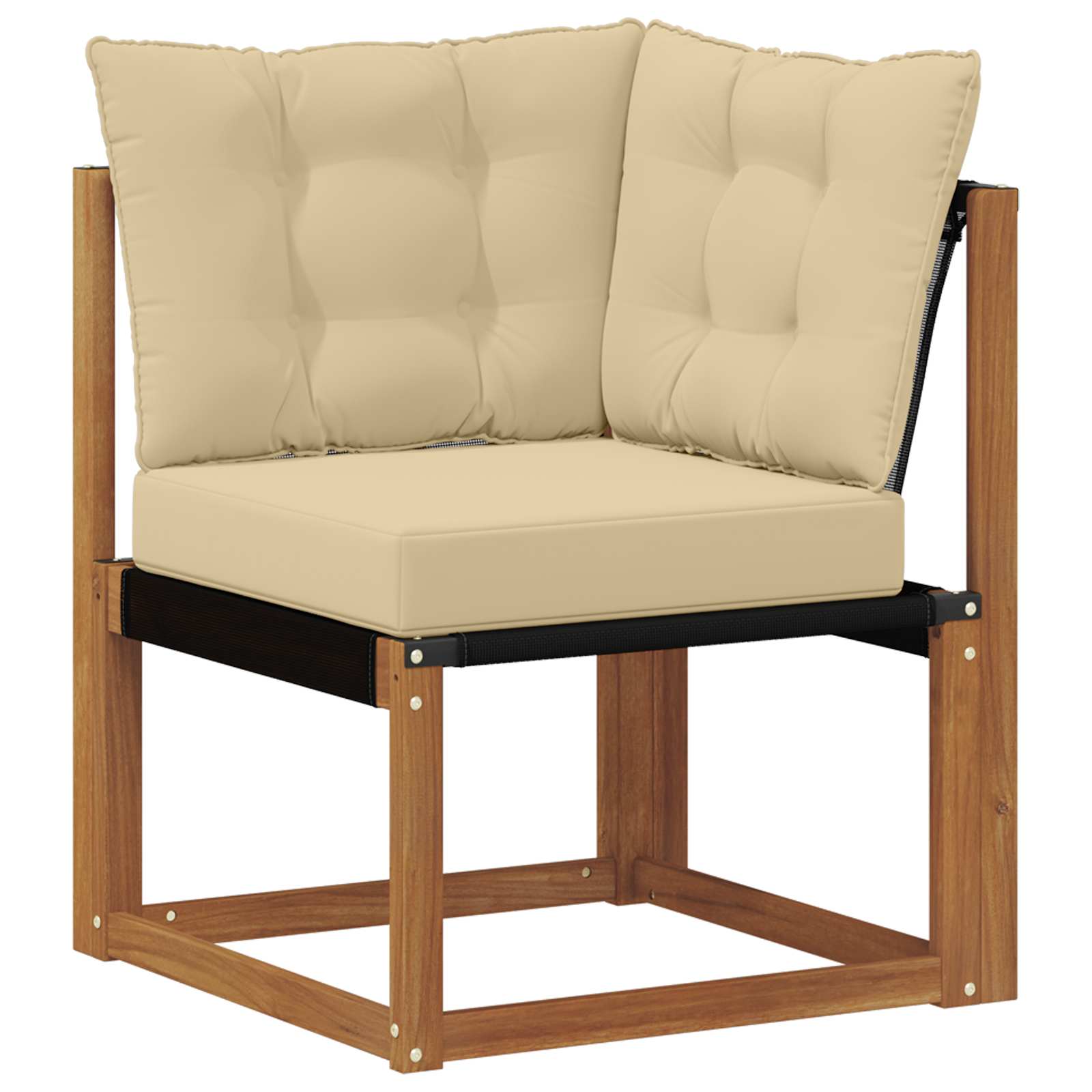 Udendørs sofagruppe med pude 7 pcs Naturlig og Beige