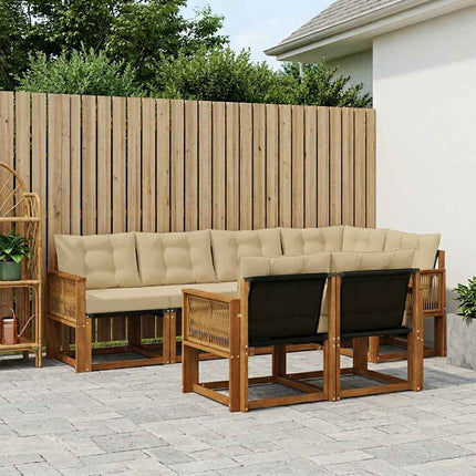 Udendørs sofagruppe 7 stk. Naturlig og Beige