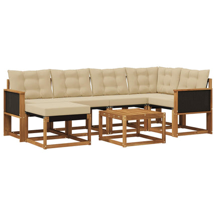 Udendørs sofagruppe 7 stk. Naturlig og Beige