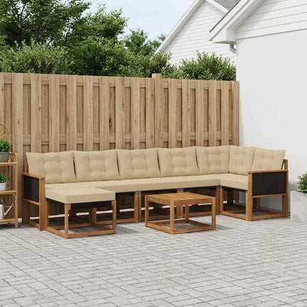 Udendørs sofagruppe 8 stk. Naturlig og Beige