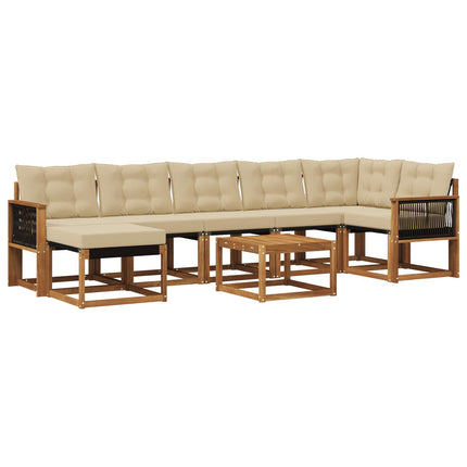 Udendørs sofagruppe 8 stk. Naturlig og Beige
