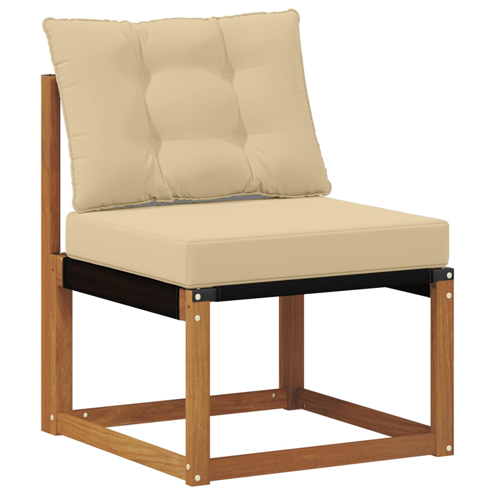 Udendørs sofagruppe med pude 6 pcs Naturlig og Beige