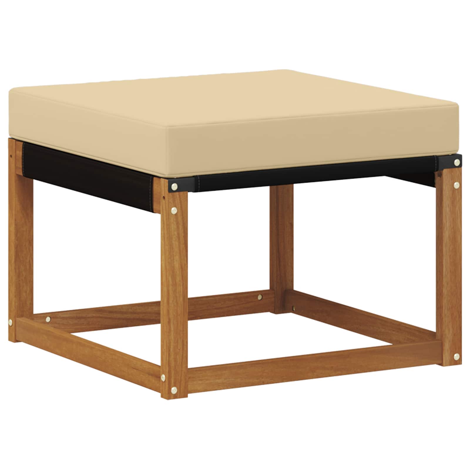 Udendørs sofagruppe med pude 6 pcs Naturlig og Beige