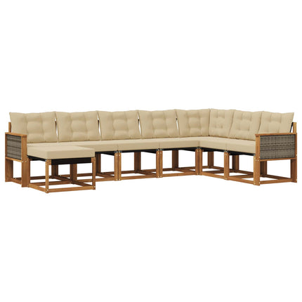 Udendørs sofagruppe 8 stk. Naturlig og Beige