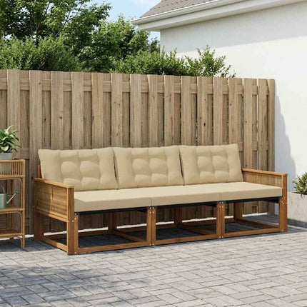 Udendørs sofagruppe 3 stk. Naturlig og Beige
