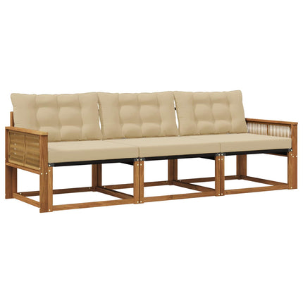 Udendørs sofagruppe 3 stk. Naturlig og Beige