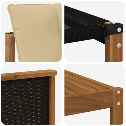 Udendørs sofagruppe med pude 7 pcs Naturlig og Beige