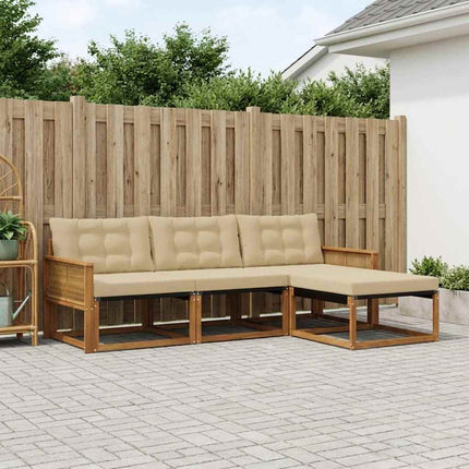 Udendørs sofagruppe 4 stk. Naturlig og Beige